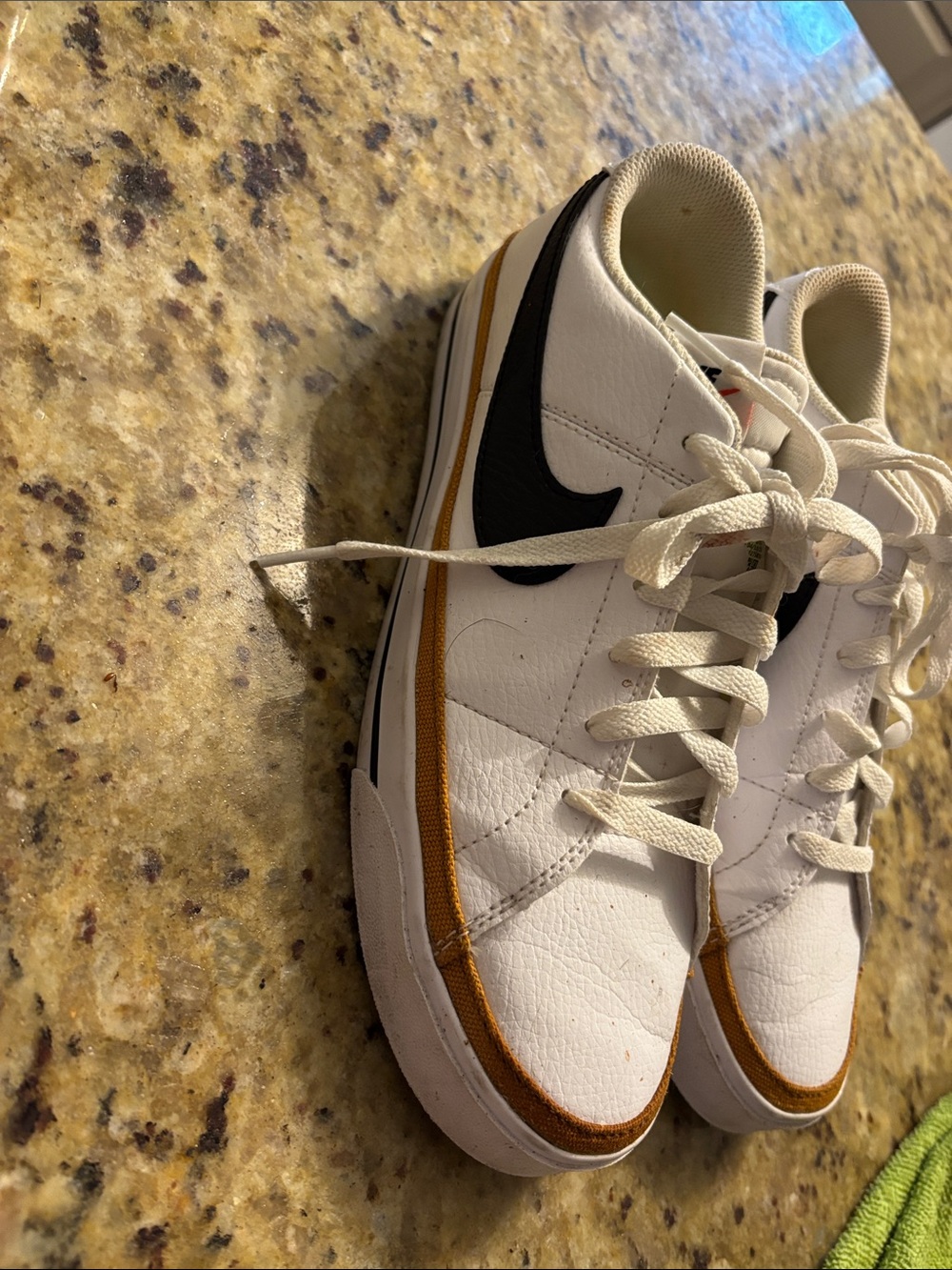 Nike Women's White Black and Brown Accent Tennis Shoes